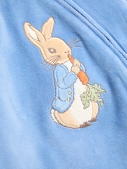 JoJo Maman Bébé Blue Peter Rabbit Velour Hooded All-In-One - Image 4 of 4