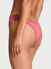 Victoria's Secret Seductive Rose Pink Lace Trim Brazilian Knickers - Image 2 of 3