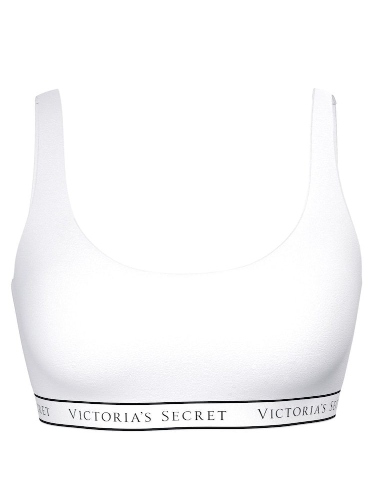 Victoria's Secret White Cotton Wireless Scoop Bralette - Image 3 of 3 Victoria's Secret White Cotton Wireless Scoop Bralette - Image 3 of 3