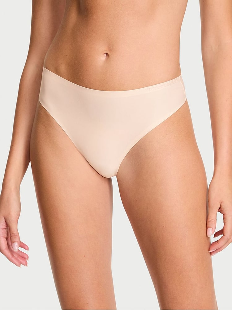 Victoria's Secret Marzipan Nude Thong Mid-Rise Knickers - Image 1 of 3 Victoria's Secret Marzipan Nude Thong Mid-Rise Knickers - Image 1 of 3