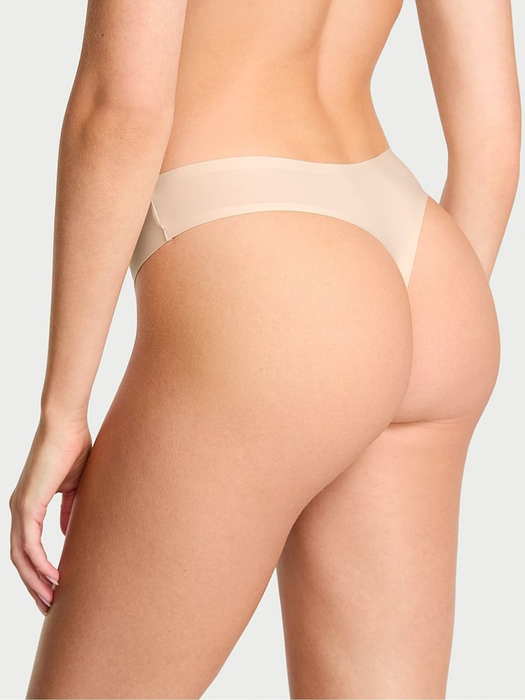 Victoria's Secret Marzipan Nude Thong Mid-Rise Knickers - Image 2 of 3 Victoria's Secret Marzipan Nude Thong Mid-Rise Knickers - Image 2 of 3
