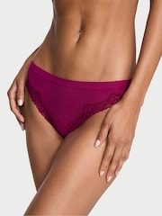 Victoria's Secret Fresh Jam Purple Bikini Rib Lace Trim Knickers - Image 1 of 2