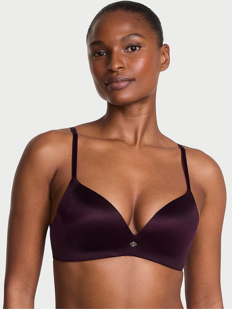 Victoria's Secret Winter Wine Red Non Wired Push Up So Obsessed Bra - Image 1 of 3 Victoria's Secret Winter Wine Red Non Wired Push Up So Obsessed Bra - Image 1 of 3