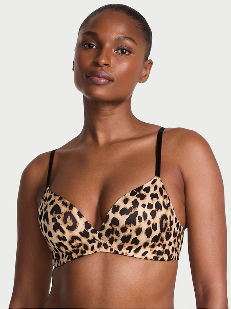 Victoria's Secret Leopard Brown Non Wired Push Up So Obsessed Bra - Image 1 of 3