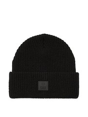 Victoria's Secret PINK Black Rib Knit Beanie - Image 1 of 1