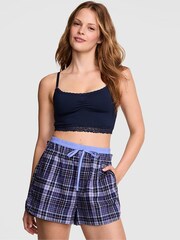 Victoria's Secret PINK Noir Navy Blue Boyfriend Pyjama Bottoms - Image 1 of 3