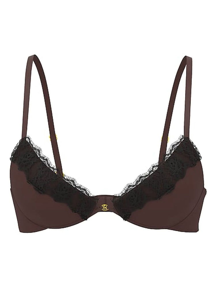 Victoria's Secret Ganache Nude Add 2 Cups Push Up Bombshell Lace Trim Bra - Image 5 of 5