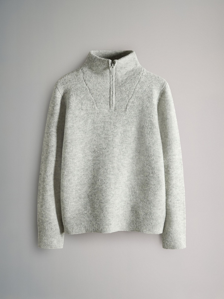 The Set Navy/Grey 2 Pack Zip Neck Knitted Jumpers - Image 2 of 5