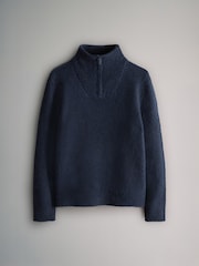 The Set Navy/Grey 2 Pack Zip Neck Knitted Jumpers - Image 3 of 5
