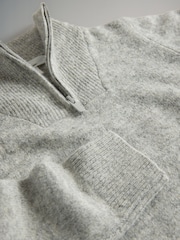 The Set Navy/Grey 2 Pack Zip Neck Knitted Jumpers - Image 5 of 5