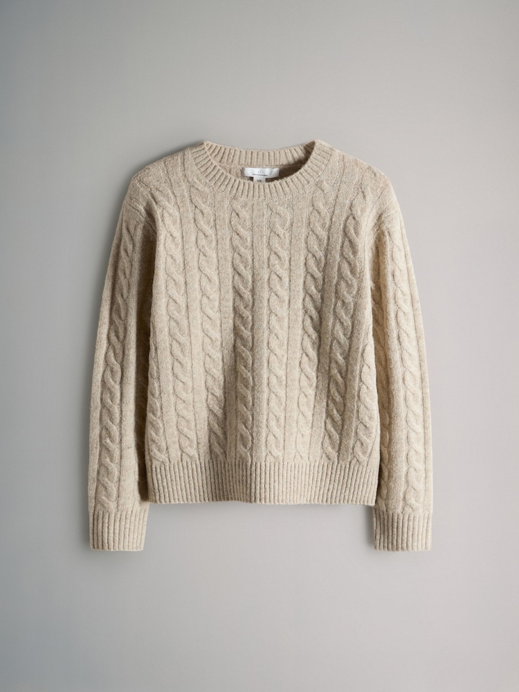 The Set Navy/Grey 2 Pack Cable Knit Jumpers - Image 2 of 5 The Set Navy/Grey 2 Pack Cable Knit Jumpers - Image 2 of 5