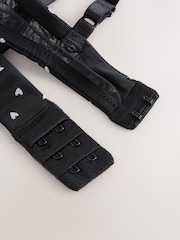 Schwarzer Herz-Print - A-E Netz & Spitzen-BH - Bild 7 von 7