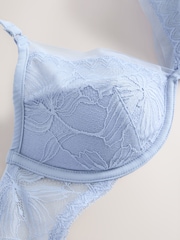 Blue Non Pad Plunge Lace Bra - Image 2 of 3