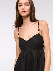 Abercrombie & Fitch beaded babydoll obleka s kratkimi hlačnicami - Slika 5 iz 7