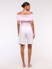 Abercrombie & Fitch Pink Off The Shoulder Fold Over Top - Imagem 4 de 6