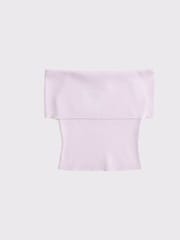 Abercrombie & Fitch Pink Off The Shoulder Fold Over Top - Imagem 6 de 6