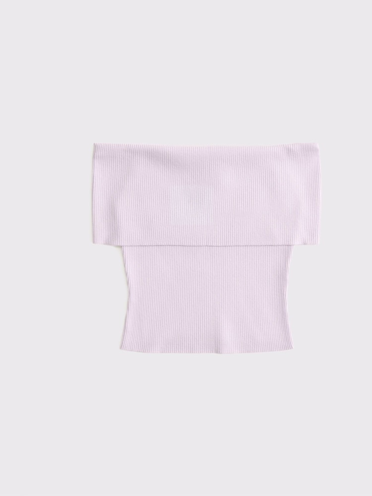 Abercrombie & Fitch Pink Off The Shoulder Fold Over Top - Imagem 6 de 6