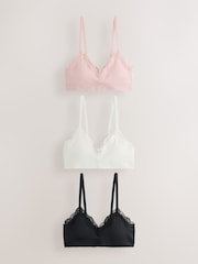 Black/Pink/Cream Bralette Seamless Bra - Image 6 of 11