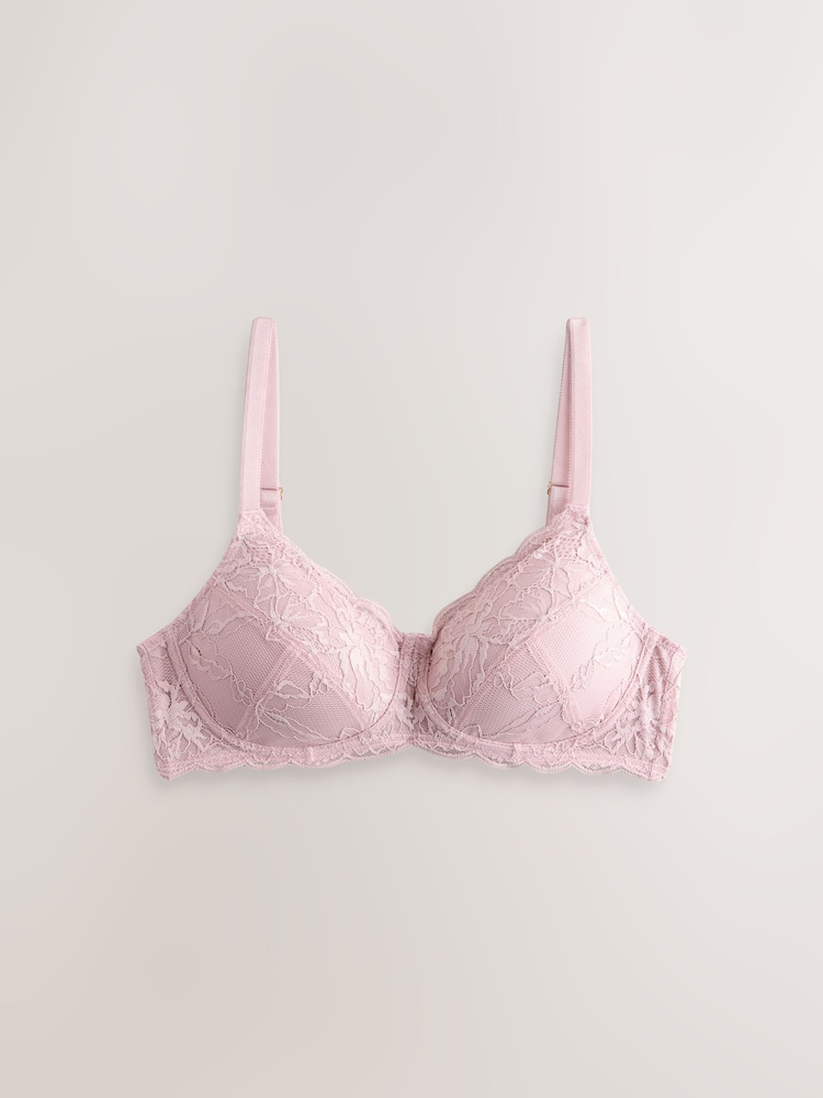 Light Pink Pad Non Wire Total Support Lace Bras - Image 1 of 4