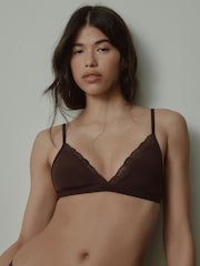 Chocolate Brown Bralette N. Premium Ultimate Comfort Bra - Image 1 of 5