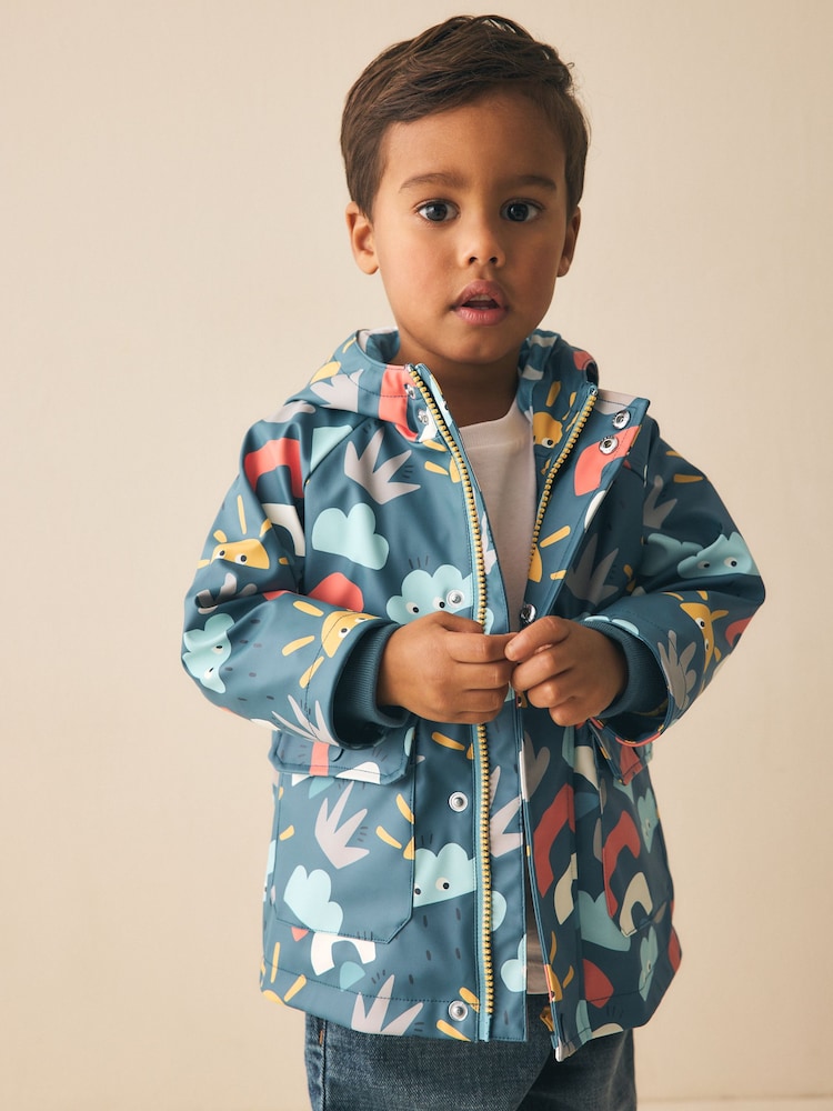 Navy Weather Icon Shower Resistant Coat (3mths-7yrs) - Image 1 of 9 Navy Weather Icon Shower Resistant Coat (3mths-7yrs) - Image 1 of 9