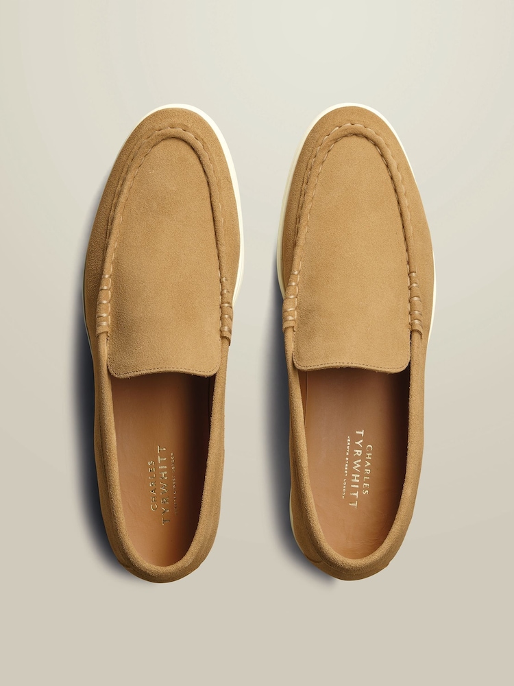 Charles Tyrwhitt Natural Slip On Loafers - Image 3 of 4