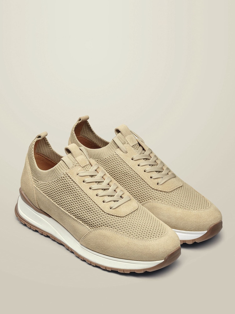 Charles Tyrwhitt Natural Knitted Trainers - Image 2 of 4