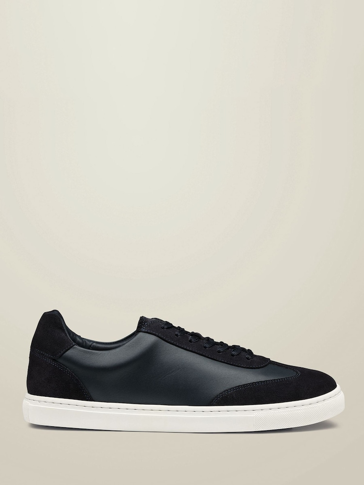 Charles Tyrwhitt Blue Leather And Suede Trainers - Image 1 of 4