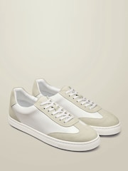 Charles Tyrwhitt White Suede and Textile Shoes - Image 2 of 4