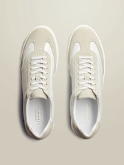 Charles Tyrwhitt White Suede and Textile Shoes - Image 3 of 4