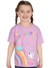 Character Purple Peppa Pig 100% Cotton T-Shirt - Image 2 of 11