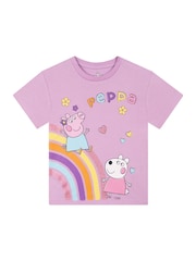 Character Purple Peppa Pig 100% Cotton T-Shirt - Image 6 of 11