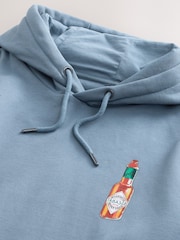 Blue Tabasco License Graphic Print Hoodie - Image 1 of 4