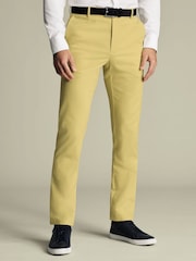 Charles Tyrwhitt Yellow Classic Fit Updated Smart Casual Chinos - Image 1 of 5