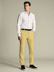 Charles Tyrwhitt Yellow Classic Fit Updated Smart Casual Chinos - Image 3 of 5