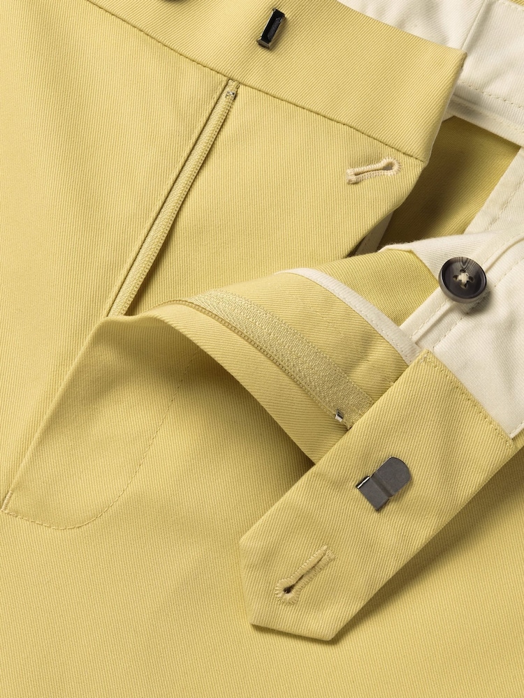 Charles Tyrwhitt Yellow Classic Fit Updated Smart Casual Chinos - Image 5 of 5