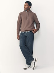 Neutral Textured Overhead Hoodie - Image 4 of 7