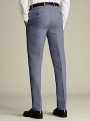 Charles Tyrwhitt Blue Slim Fit 100% Linen Trousers - Image 2 of 5