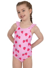 Harry Bear Strawberry Swimsuit With Frill Straps - Imagen 1 de 10