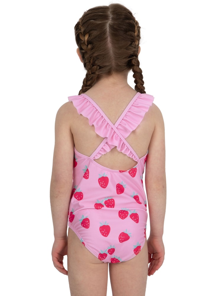 Harry Bear Strawberry Swimsuit With Frill Straps - Imagen 2 de 10