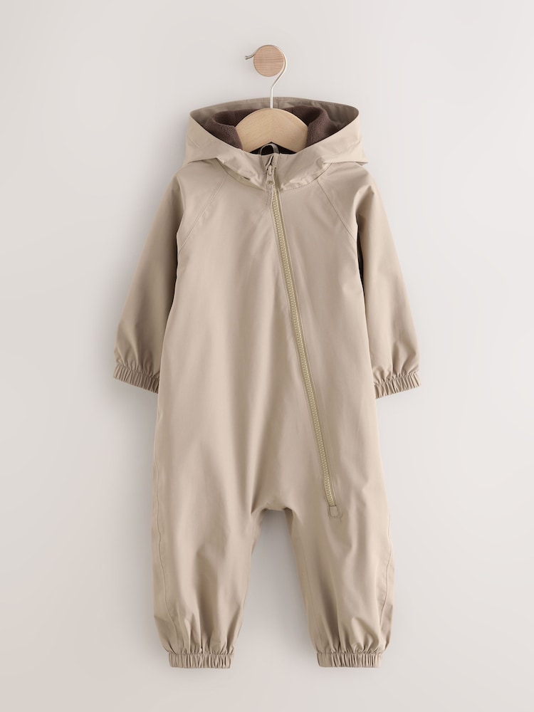 Neutral Waterproof Fleece Lined Puddlesuit (3mths-7yrs) - Image 1 of 5