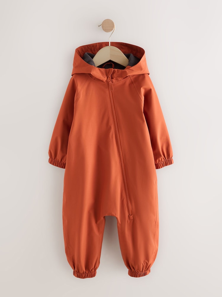 Rust Brown Waterproof Fleece Lined Puddlesuit (3mths-7yrs) - Image 1 of 5 Rust Brown Waterproof Fleece Lined Puddlesuit (3mths-7yrs) - Image 1 of 5