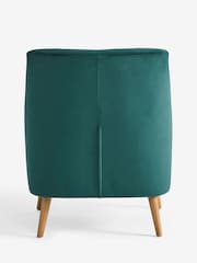 Soft Velvet Juniper Teal Carter Large Accent Chair - Image 10 of 11