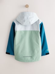 ألوان متعارضة أزرق/أخضر - سترة بغطاء رأس مبطنة بالصوف ومقاومة للماء (3-17سنة) - صورة 7 من 10