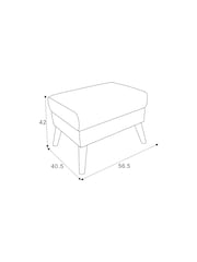 Chunky Marl Mid Blue Pendry Storage Footstool - Image 4 of 10