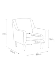 Broken Geo Chenille Ochre Prescott Armchair - Image 4 of 9