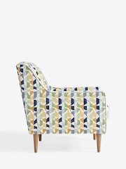 Broken Geo Chenille Ochre Prescott Armchair - Image 7 of 9