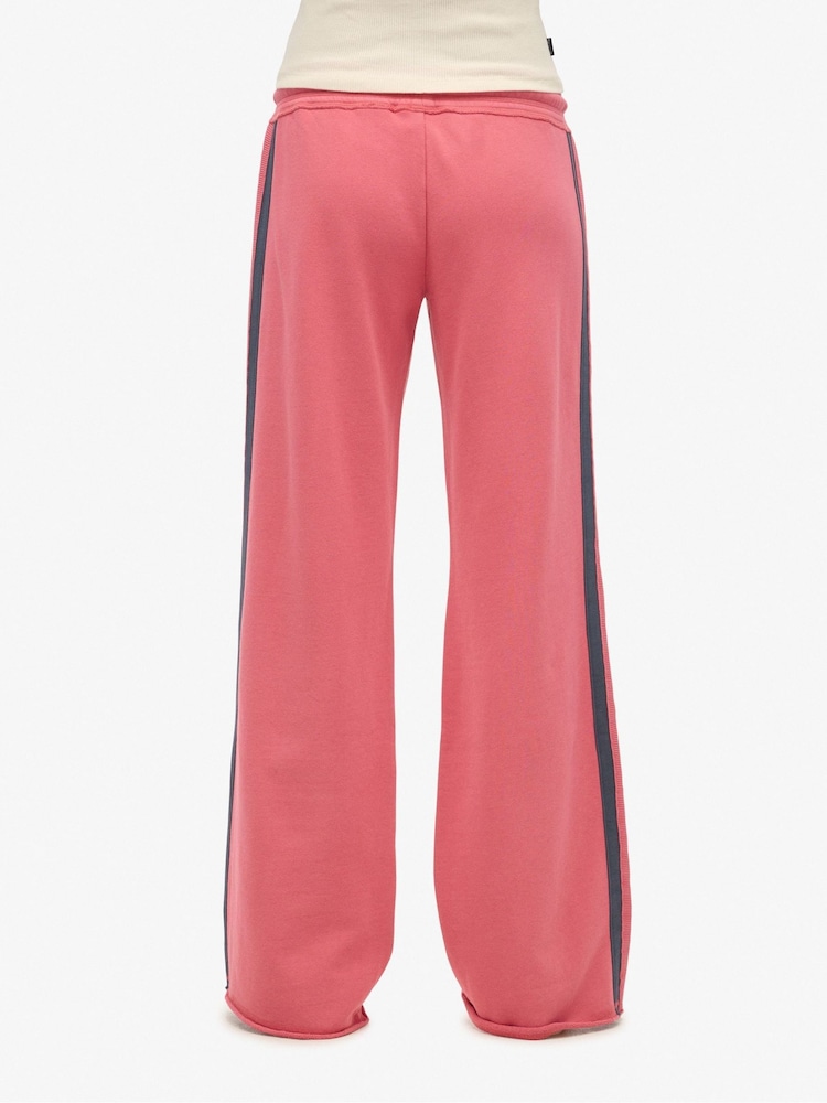 Superdry Red Athletic Essentials Logo Straight Joggers - Image 3 of 5