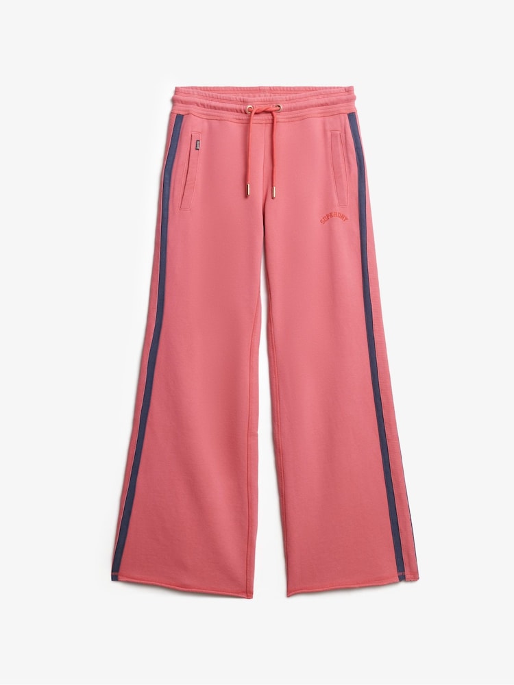 Superdry Red Athletic Essentials Logo Straight Joggers - Image 4 of 5