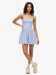 Superdry Light Blue Corset Cami Mini Dress - Image 1 of 7